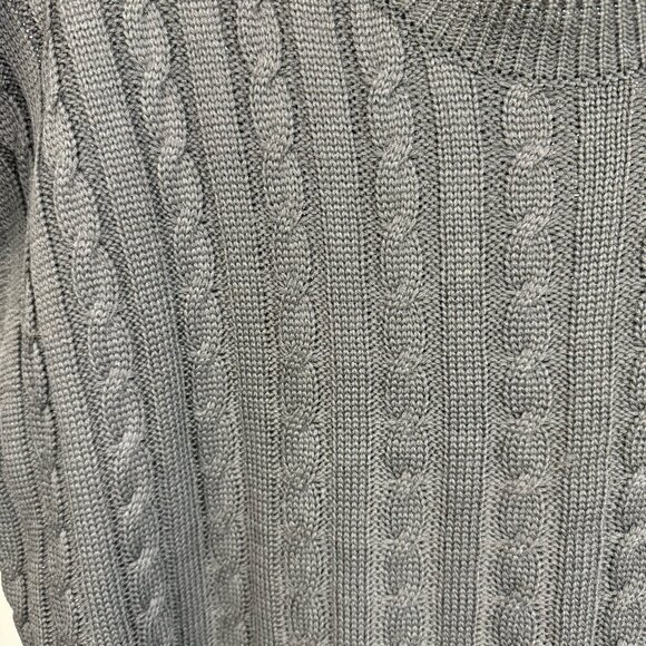 LiLu LiLu Cable Knit Vest - Sweater, Size 12, Black, Casual Sleeveless Pullover - Picture 4 of 7